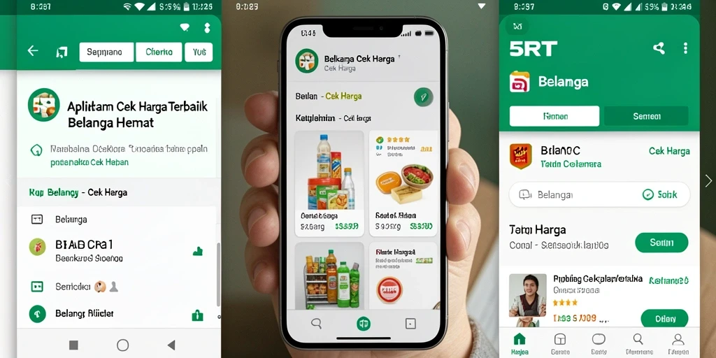 Antarmuka aplikasi 5RT yang user-friendly untuk Cek Harga.