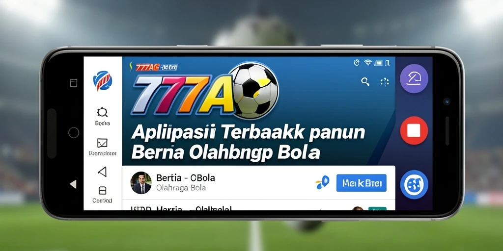 Tampilan antarmuka aplikasi 777AG dengan berita olahraga bola terbaru.