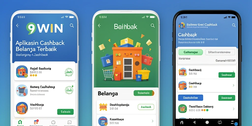 Tampilan antarmuka aplikasi 9WIN dengan fitur Cashback yang menarik.