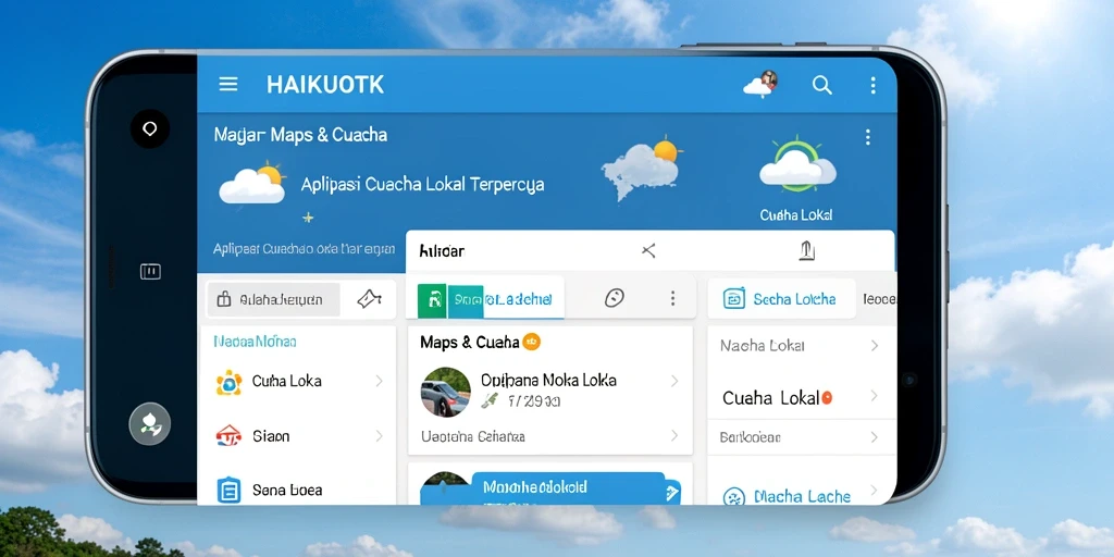 Tampilan antarmuka HAIKUOTK dengan informasi cuaca lokal yang jelas.