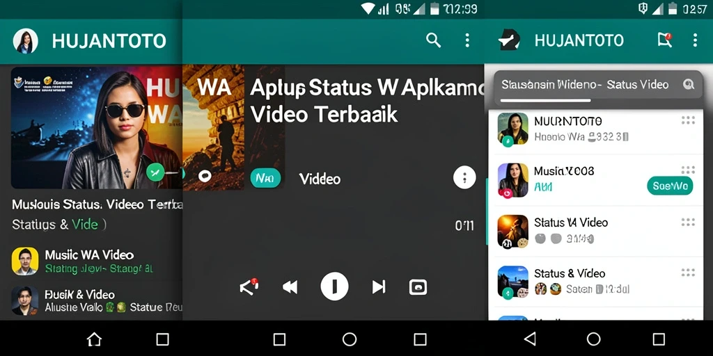 Tampilan antarmuka HUJANTOTO yang intuitif untuk Status WA Video.