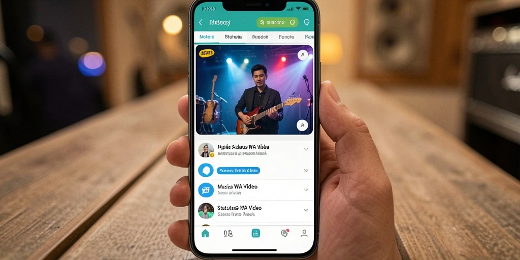 Antarmuka ID6788 yang sederhana dan fungsional untuk Status WA Video.