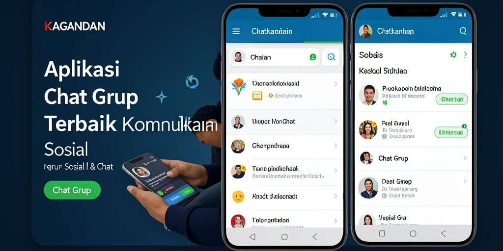 Tampilan antarmuka KAGANDAN yang menarik untuk obrolan grup.