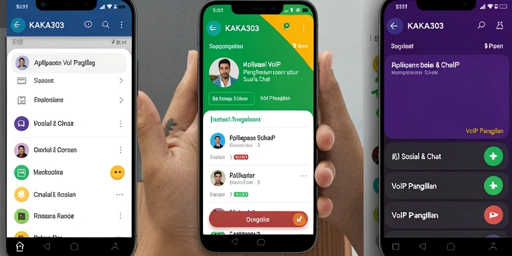 Tampilan antarmuka KAKA303 yang menarik dan fungsional untuk VoIP Panggilan.