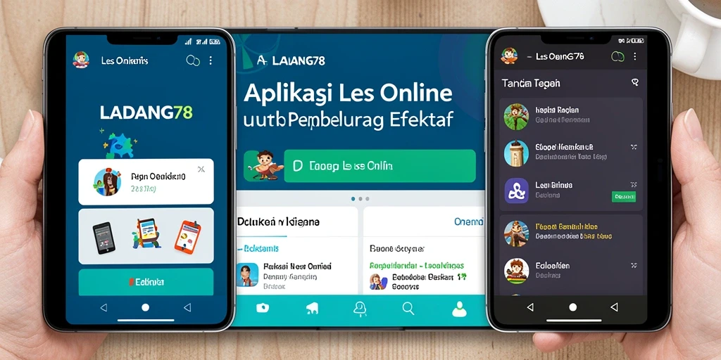 Antarmuka pengguna intuitif aplikasi Les Online LADANG78.