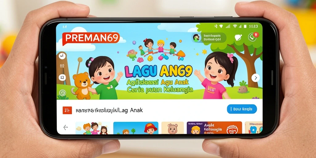 Tampilan antarmuka aplikasi PREMAN69 untuk Lagu Anak yang ceria