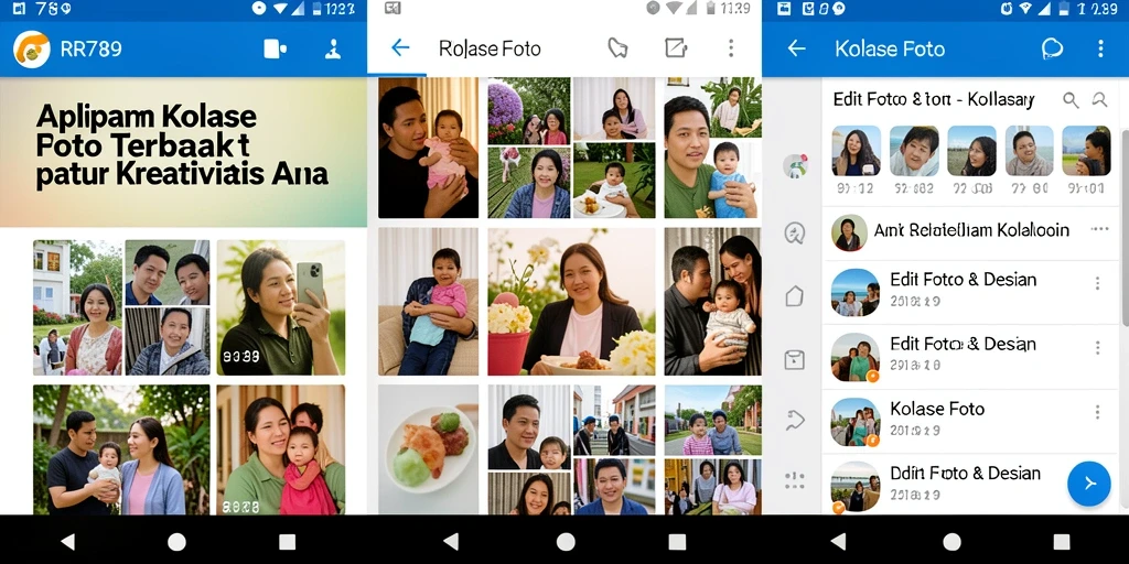 Tampilan antarmuka utama RR789 untuk kolase foto yang menawan.