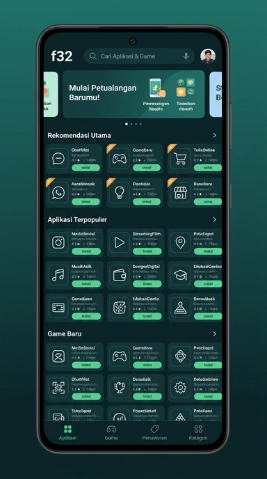 f32 - Katalog Lengkap Aplikasi Populer dan Kanal Uji